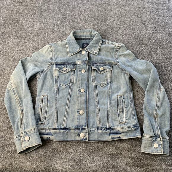 GAP Jean Jacket Women’s Small Blue Denim Light Wash Y2K Vintage - Picture 1 of 11